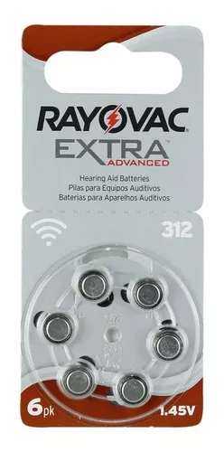Pilas para audífonos 312 Rayovac Pack 3 Blister (18) - Mundo Smart
