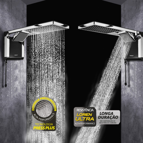 Imagem 3 de 4 de Chuveiro Acqua Duo Ultra Cromado Lorenzetti 220v 7800w