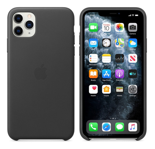 Imagen 3 de 4 de Funda De Cuero Original Apple Leather Case iPhone 11 Pro Max