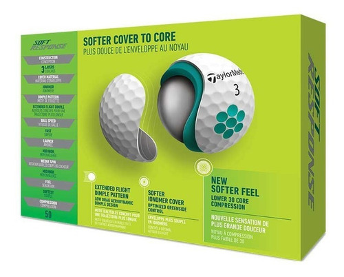 Imagen 4 de 6 de Kaddygolf Pelotas Taylormade Soft Response Caja X 12 Premium