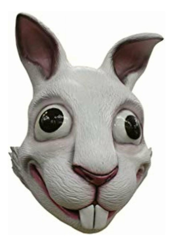 Máscara De Conejo Blanco Divertido Chistoso, Disfraz De