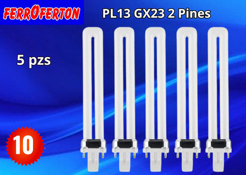 Bombillo Pl13 Gx-23 6500k 2 Pines Pack 5 Unidades 