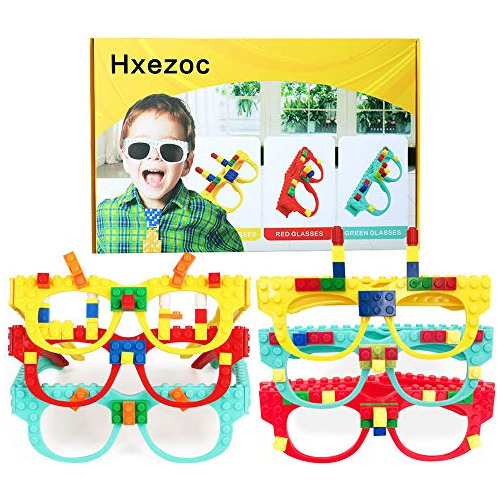 12 Uds. Ladrillos De Construcción Diy, Gafas, Juegos D...