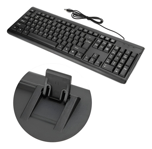Kit Conjunto Teclado E Mouse Com Fio Usb Wired