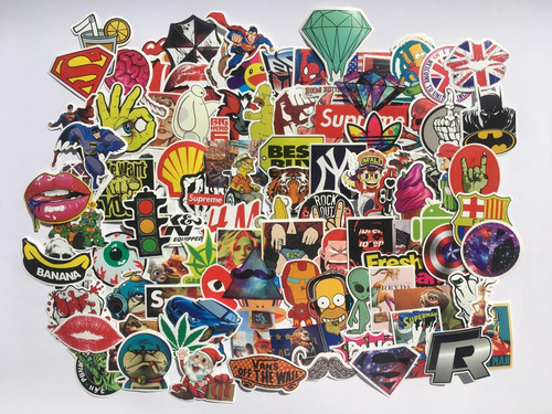 Stickers 100 Diferentes Pvc Bomb Stickers Calcomanias