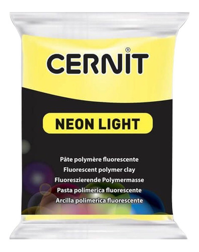 Arcilla Polimérica Cernit Neon Amarillo 56 Gr Ideal Joyeria