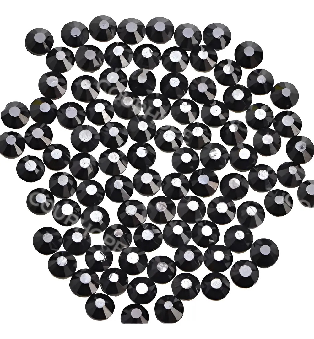 Pedreria Cristal Para Uñas Decorativas Hotfix 1440 Pcs Ss10 Color Negro