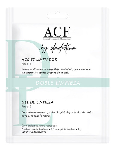 Duo Doble Limpieza Aceite + Gel Acf By Dadatina Tipo de piel Todo tipo de piel