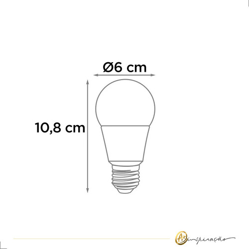 Lâmpada Led Bulbo A60 3000k 4000k 6500k 9w E27 Bivolt Lm571