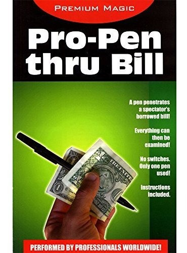 Kits De Magia Pro Pen Through Bill De Premium Magic - Truco