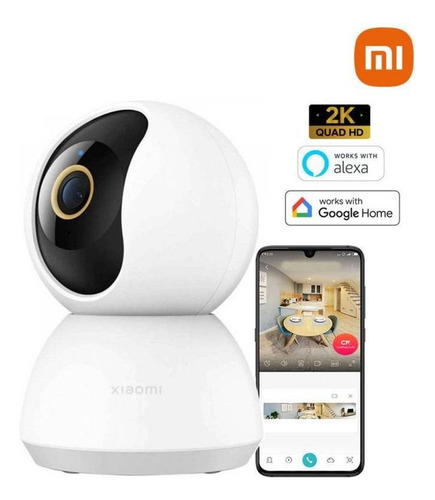 Câmera Xiaomi C300 2k Detecção De Pessoas Visão Panorâmica Branco