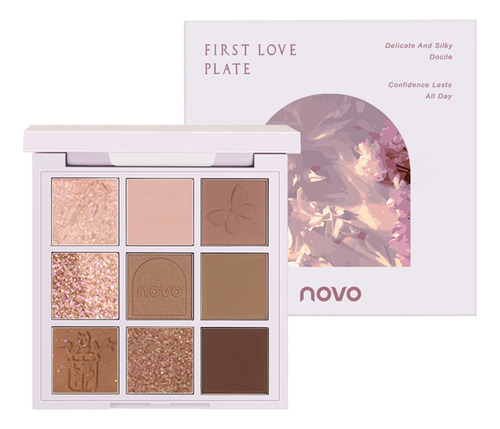 Sombra De Ojos Blush High Glitter De Nueve Colores En Polvo