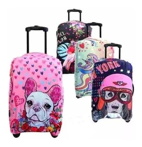 Funda Para Valijas Cubre Valijas Mediana Estampados Ecuotas