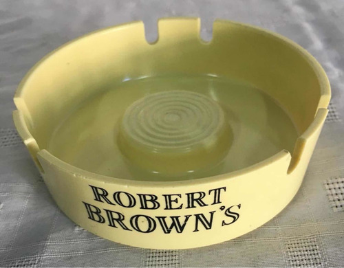 Antiguo Cenicero Whisky Robert Browns - Redondo Plastico