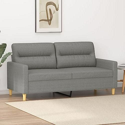 Sofá 2 Plazas Moderno Gris Oscuro, Ideal Para Casa U Oficina