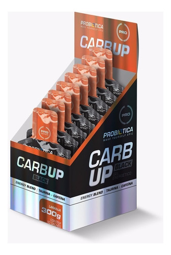 Carb-up Gel Black  (cx C/ 60 Sachês 30 G) Laranja Probiótica