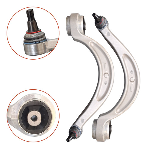 Par Braço Dianteiro Curvo Inferior Audi A4 - 2016 A 2021