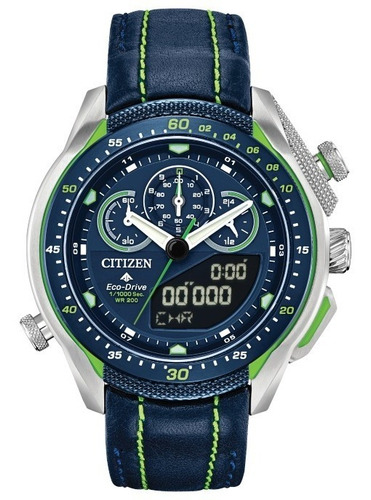 Reloj Citizen 61285 Jw0138-08l Hombre Eco-drive Promaster Ss Color del fondo Azul 61285