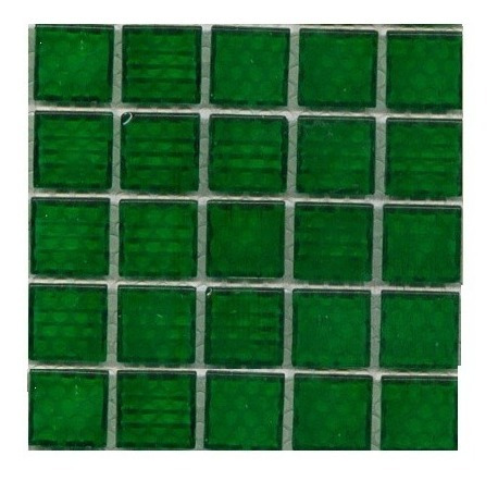 Mosaico Vidrio Malla Verde Traslucido Piscina 2x2 Cj=1,07 M²