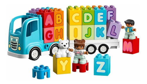 Imagem 1 de 4 de Blocos de montar  Lego Duplo Alphabet truck 36 peças  em  caixa