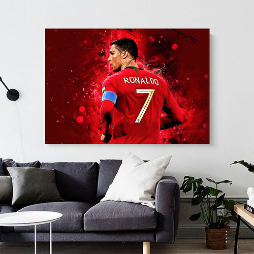 Lienzo De Póster De Fútbol Ronaldo Cr7 Para Decoración De Pa
