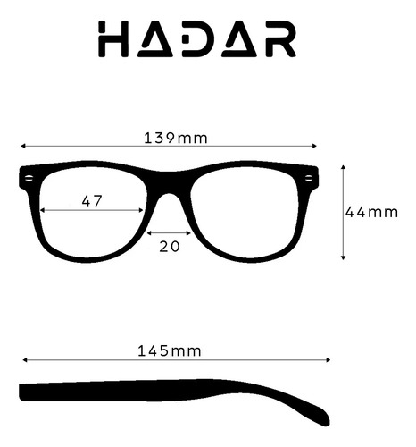Anteojos Lentes Sol Ovalados Hadar Acetato Unisex Hd 2310 Ocean Negro Negro Negro