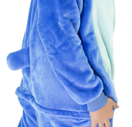 Imagem 8 de 10 de Pijama Macacão Pelúcia Stitch Kigurumi - Original Disney