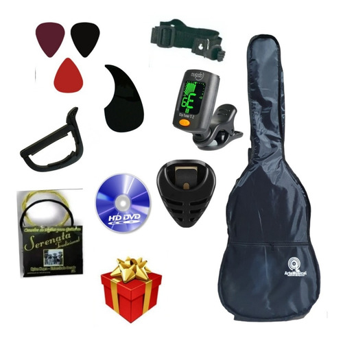 Funda Para Guitarra Paquete Completo+capotraste Envio Gratis