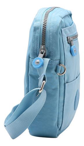 Bolsa Transversal Feminina Crinkle Nylon Chenson 8732238 Cor Azul
