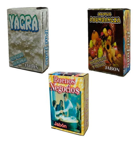 Pack X 3 Jabon Yagra Abundancia Buenos Negocios Pai Joao