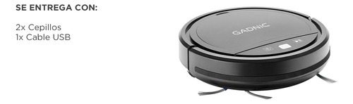 Aspiradora Robot Gadnic 2 Modos Limpieza Color Negro 350ml