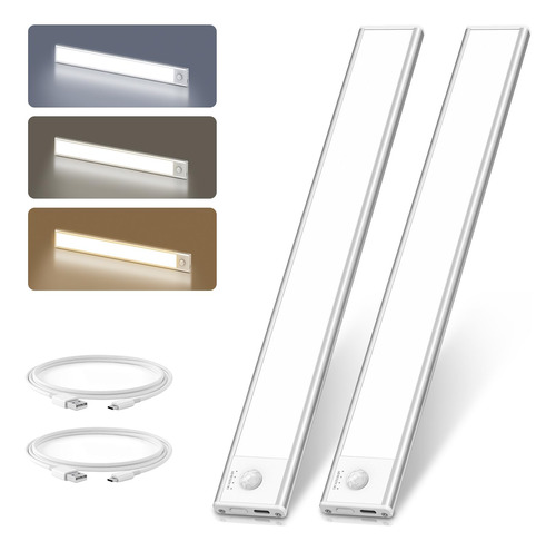 Luz Led Magnética Inalámbrica Para Gabinete 30 Cm Recargable