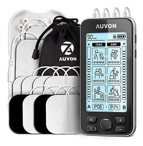 Auvon - Unidad Tens De 4 Salidas, Estimulador Muscular Ems P