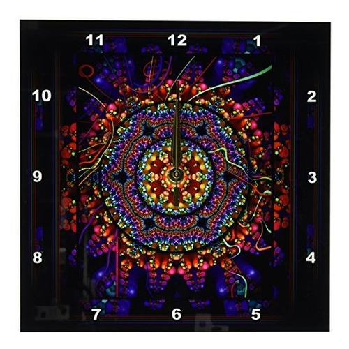 Reloj De Pared Mandala 3d, 10x10 PuLG.