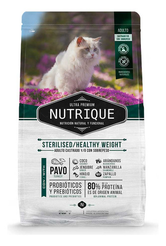 Nutrique Young Adult Cat Sterilised  X 7.5 Kg