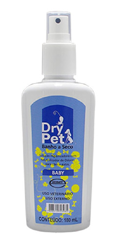 Banho A Seco Dry Pet Baby 180ml Higienizador - Ecovet