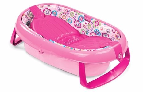 Bañera Summer Infant Plegable Para Bebe Varias Etapas Rosa K