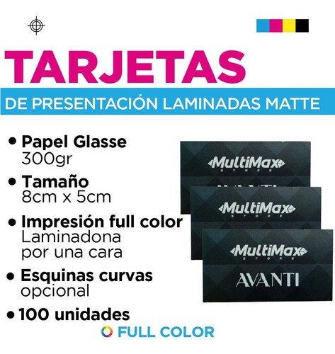 Tarjetas De Presentación Con Lamanido Matte, Una Cara 