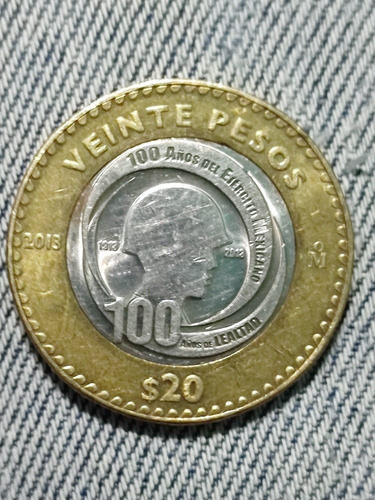 Moneda Conmemorativa $ 20.00, Centenario Ejército Mexicano.