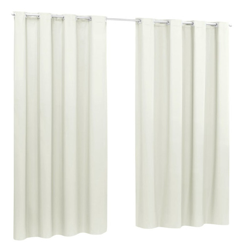 Cortina De Parede Cortina Oxford 3x2,30m  100% Poliéster Cor Branco