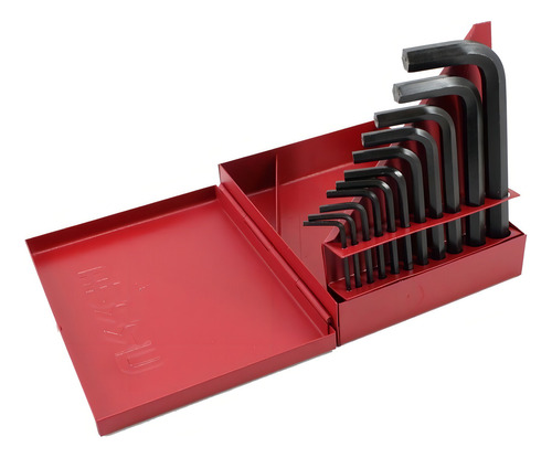 Juego De 10 Llaves Allen Métricas Tipo L Urrea® Con Caja