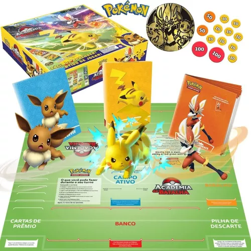 Jogo de Cartas Pokemon Academia de Batalha 180 Cartas Copag