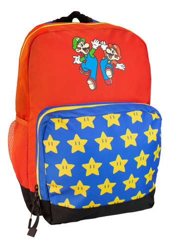 Super Mario Bros - Mochila Para Niños, Color Rojo