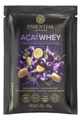Whey Protein Essential Nutrition (sachê) Açaí