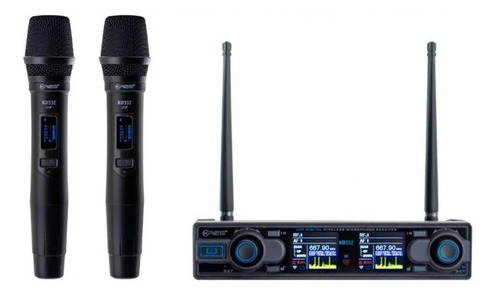 Microfono Inalambrico Krieg Doble De Mano Kd 332 Uhf Digital