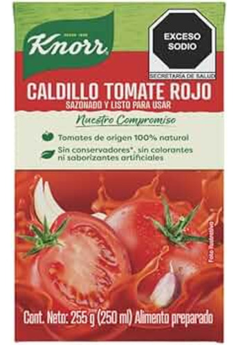 10 Pzas Caldillo De Tomate Rojo Knorr 500 Ml