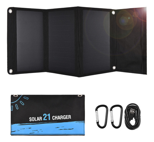 Cargador De Panel Solar Portátil Para Acampar Ipx5 Waterproo