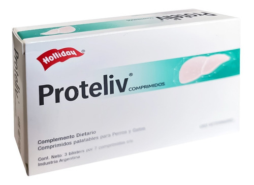 Hepatoprotector Perros Y Gatos Proteliv Caja 21 Tabletas