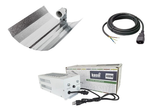 Balastro Magnetico Plug&play 400w + Reflector + Cable Iec