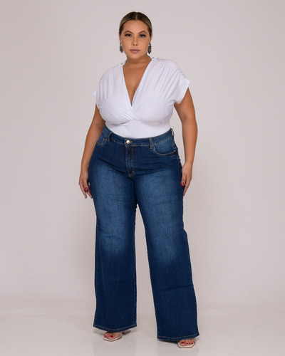 Calça Feminina Wide Leg Plus Size El - 37952